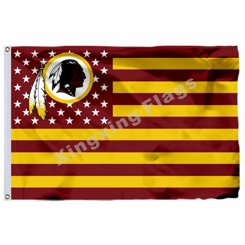 A1 Washington Redskins нации 3ft X 5ft полиэстер баннер летающие Размеры № 4 90X150 см Изготовленный На Заказ Флаг - Цвет: A1