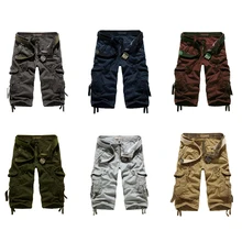 MoneRffi мужские карго камуфляж летние хлопковые повседневные мужские короткие брюки одежда хип-хоп мульти-Карманы Шорты для тренировок