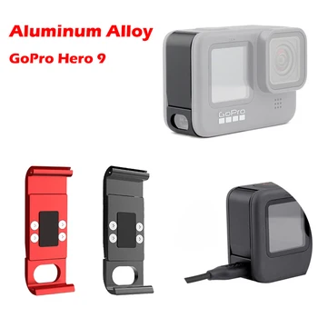 

Metal GoPro 9 Battery Side Cover Case Rechargeable Lid Type-C Charging Port Shell For GoPro Hero 9 Sport Camera Accessories