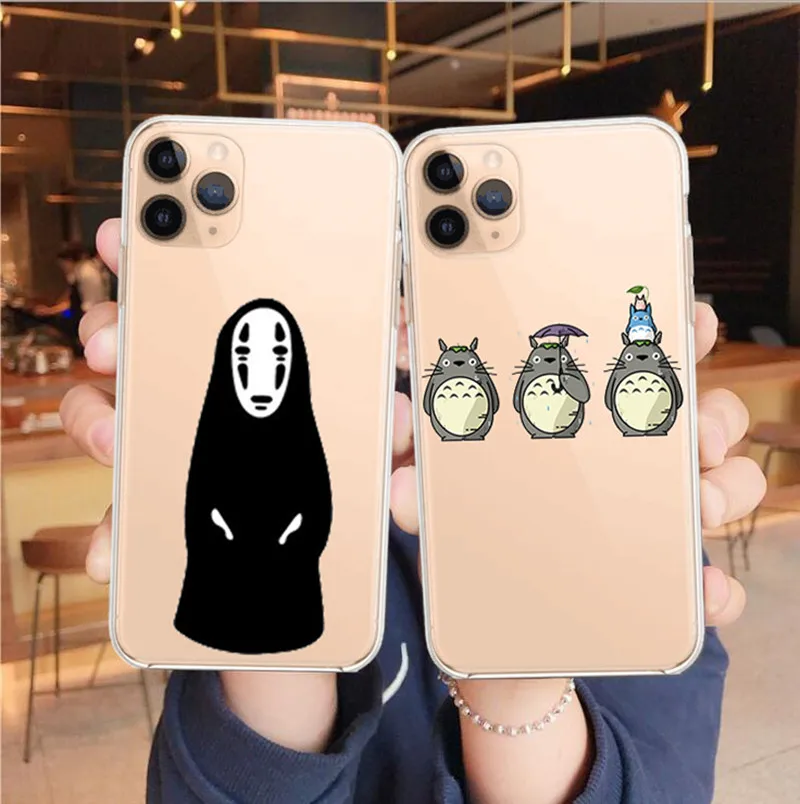 

Phone Case For iPhone 11Hayao Miyazaki Spirited Away Case For iPhone 11 Pro XS MAX XR X 6s 6 7 8 Plus Transparent Soft TPU Cover