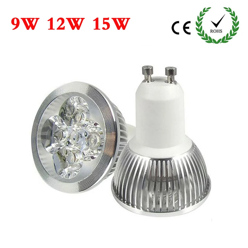 

GU10 Spotlight CREE Led Lamp 9W 12W 15W GU10 LED Bulb Light 220V Dimmable Led Spot Light Spotlight Warm/Cool White LED downlight