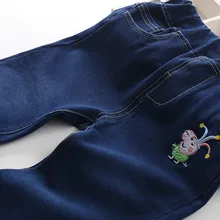 18»; осенние детские вязаные джинсы выходное детское платье с вышивкой; P вторичная кожа свиньи и закрытия брюки 6801