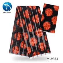 LIULANZHI ленты 4 ярдов ткань Африканский tissu органзы печати Анкара+ шарф 2 ярдов вечерние платья Швейные ML9R12-33