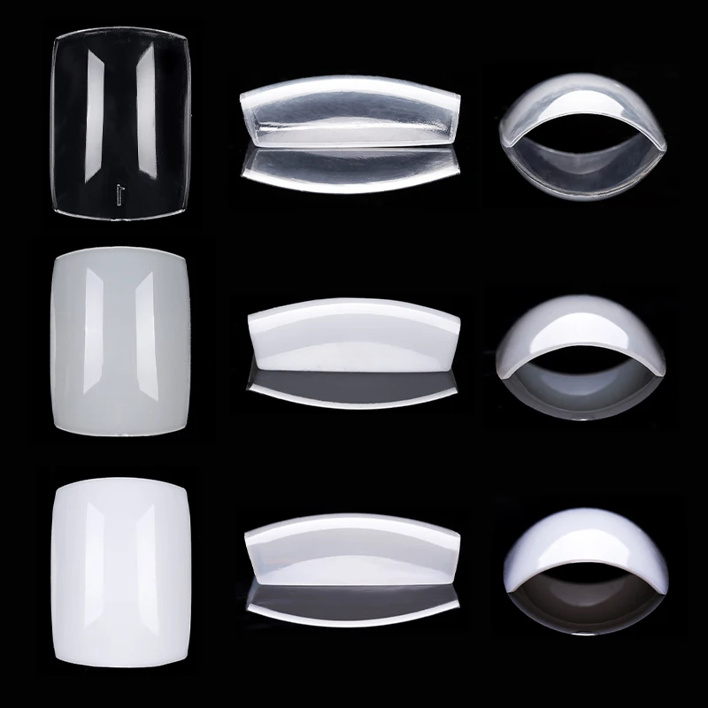 500 Pcs 1 Bag False Toe Nail Tips Clear Professional Full Cover Toenail Plastic Nail Art Tips Manicure Nail Art Tools