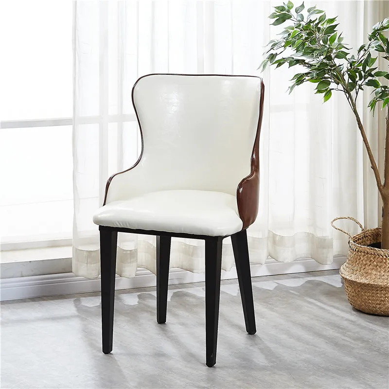 Light Luxury Restaurant Chair Modern Minimalist Home Hotel Negotiation Table and Nail Tea Shop Solid Wood Back |