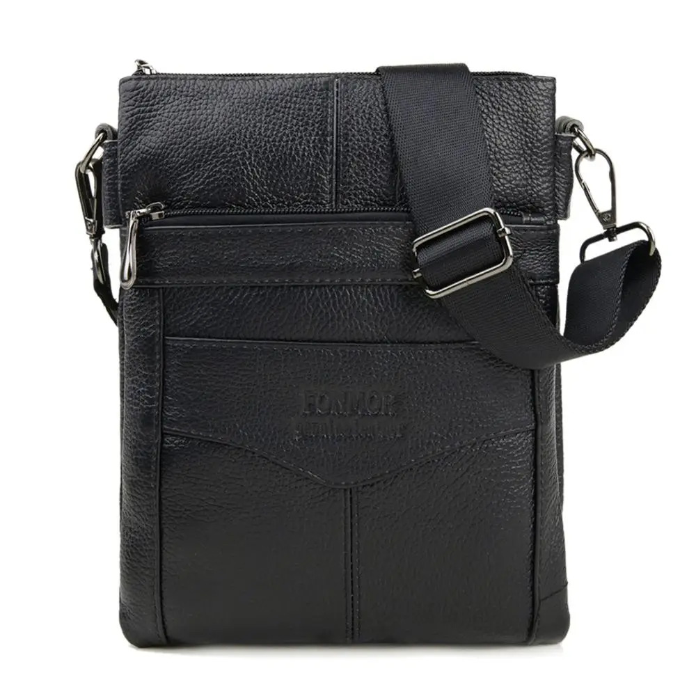 

Genuine Leather Men Bag Solid Color Retro Crossbody Bag Shoulder Men Messenger Bags Small Casual Designer Handbags Man Bags
