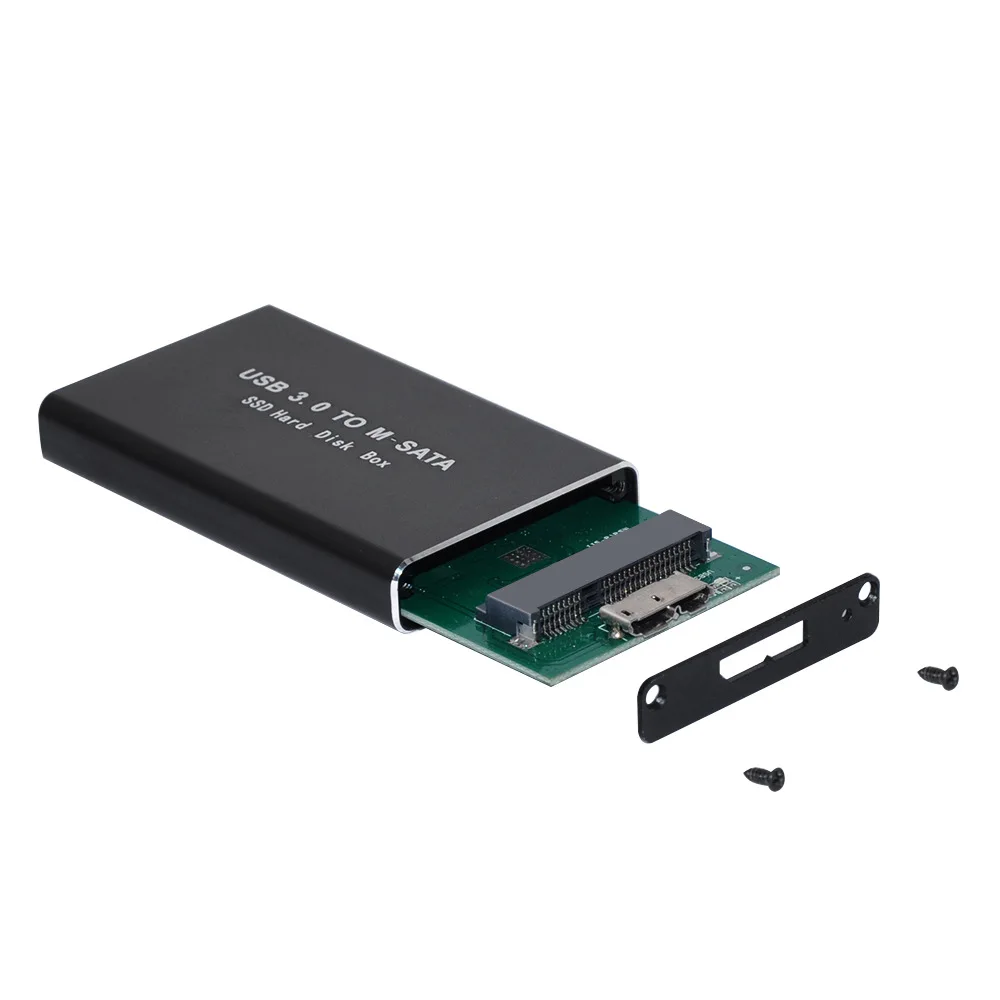 Мини SSD чехол для жесткого диска USB3.0 адаптер mSATA жесткий диск корпус алюминиевый сплав внешний жесткий диск чехол mSATA к USB3.0 коробка