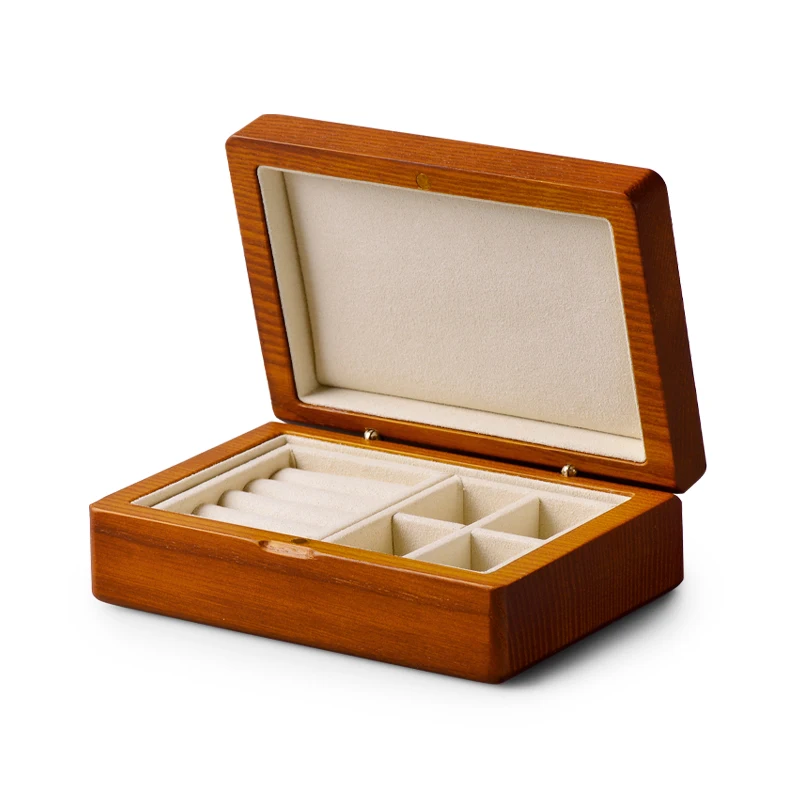 

Oirlv Newest Wood Jewelry Packaging case with Microfiber Earring ring Display Showing Stand Organizer for Jewelry
