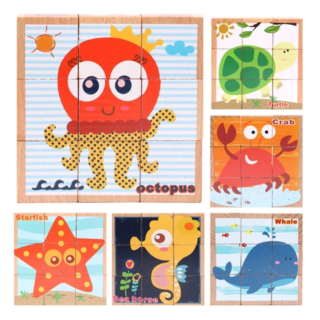 Exercise Logical Thinking Skil Early Education Cartoon Beech Puzzle Supplies for Children over 36 Months Jigsaw Toy 5