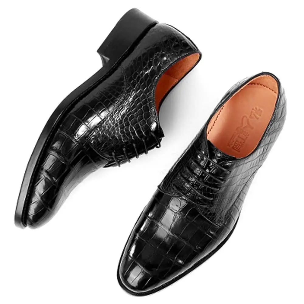 Sanpijiang New Crocodile Skin Men Crocodile Shoes High-grade