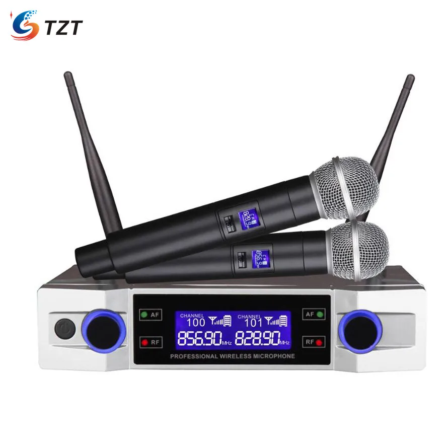 tzt-vhf-wireless-microphone-system-dual-channel-receiver-2-cardioid-microphone-for-home-ktv