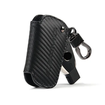 

Housing Car Key Case Cover Remote Protector Bag Cowhide For Mercedes Benz AMG