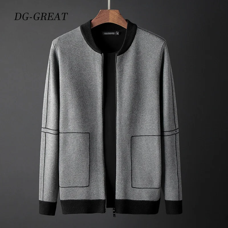 Sweater Men Cardigan Blusa de frio Masculino Solid Casual Knitwear Sweater Slim Fit Zipper Sweater Pull Homme Men Sweater Winter