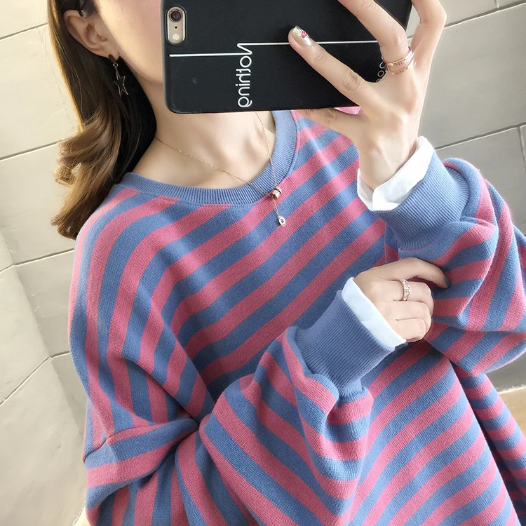 Горячая толстовка с капюшоном Mujer Faux Two одежда Лоскутная полосатая Толстовка для женщин универсальные пуловеры высокого качества Осенняя верхняя одежда Sudaderas