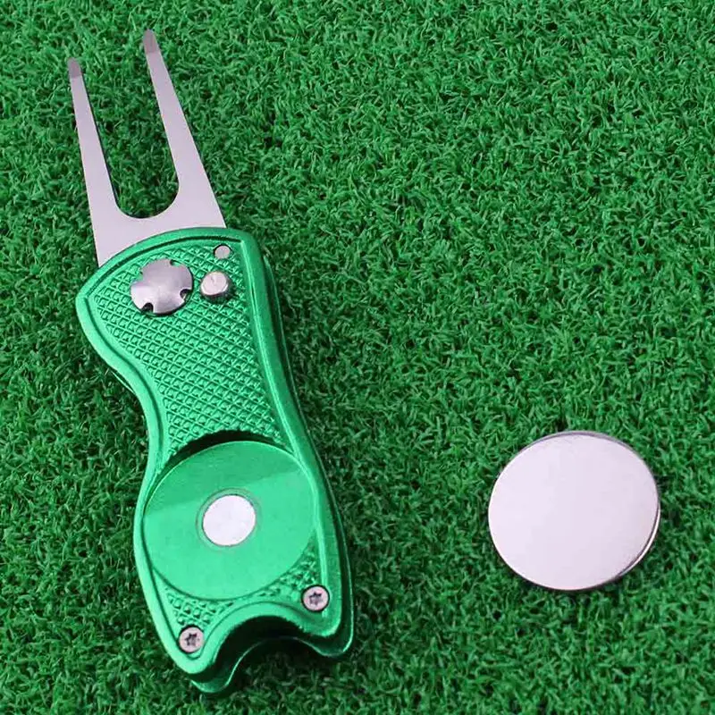 Stainless Stee Golf Greens Fork Pitch Forks Golf Pitchfork Divot Tool Golf Repair Fork Practical