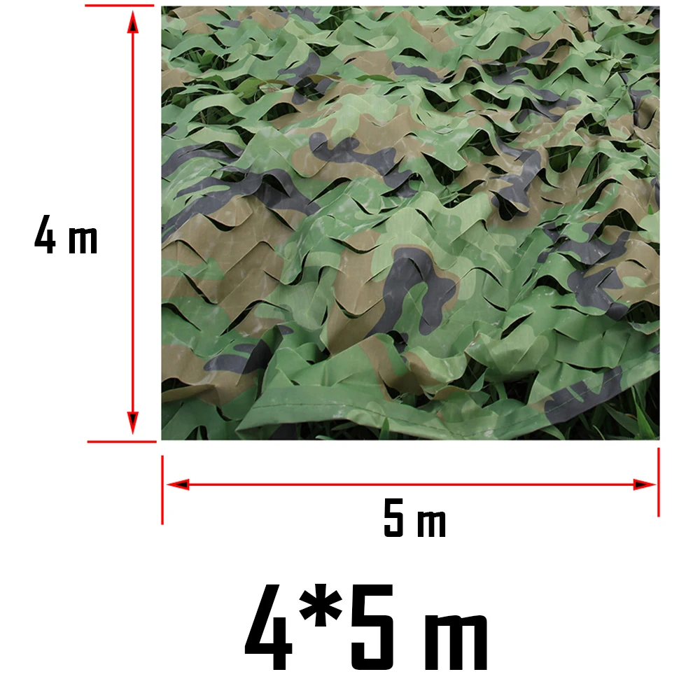 2X2 м до 2X8 м походная камуфляжная сетка лесные джунгли камуфляжные сетки Охота стрельба Рыбалка Укрытие скрытие сетка - Цвет: 4X5