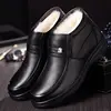 Men's Genuine Leather winter boots White Sheep Fur Boots Warm Casual Shoes Wool Blend Side Zip Shoes zapatos hombre ► Photo 1/5