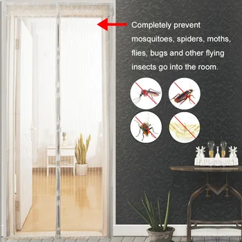 

2018 Newest Summer Anti Mosquito Curtain Magnetic Tulle Curtains Automatic Closing Door Screen Kitchen Curtains Various Sizes