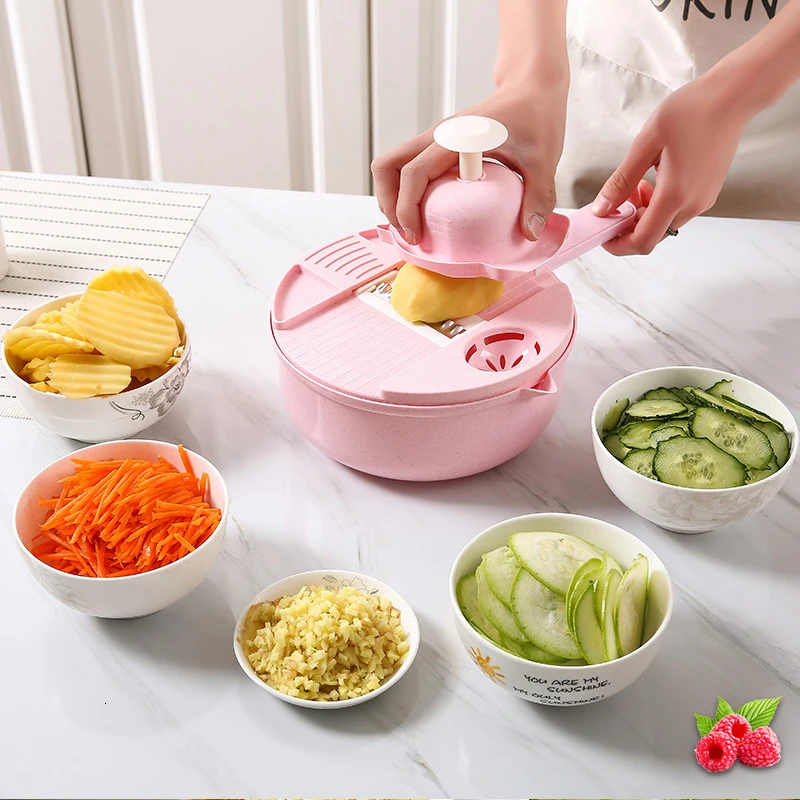 

Multifunction Vegetable Cutter Fruit Cutter Garlic Peeler Multi Grater Peeler