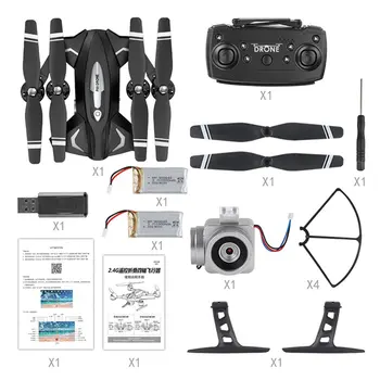 

F69 Drone Wifi FPV 480P 30W Camera Foldable Remote Control Aircraft Toy RC Foldable Quadcopter Drone Gift