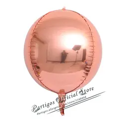 Rose Gold 4D Foil Balloons Set - Metallic Rainbow Balloon Decor - 22inch (Rose Gold)