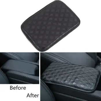 

Center Car Armrests Cover Console Box Accessories 30cm*20cm Black Car Leather Trim Cover Durable