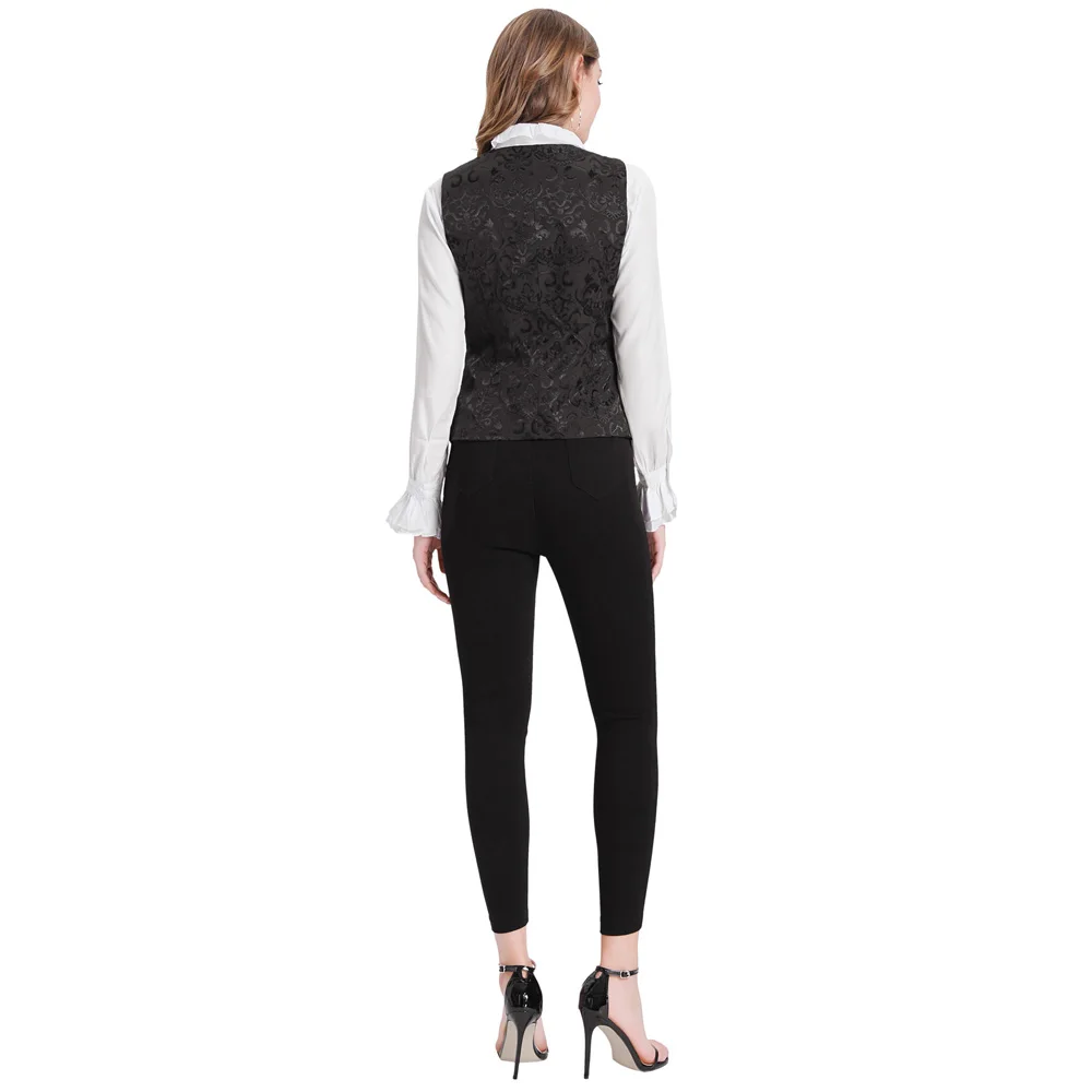  Grace Karin Vests for Women Vintage Sleeveless V-Neck Handkerchief Hem Suit Vest Coat Exquisite Jac