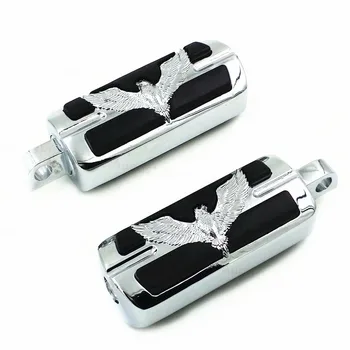 

Chrome Eagle Male Mount Footrests Support Foot Pegs For Harley Dyna XL Cruiser
