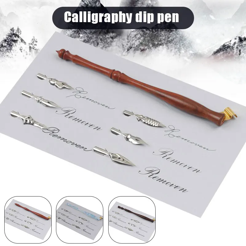 Wooden Dip Pen Handcrafted Calligraphy Set