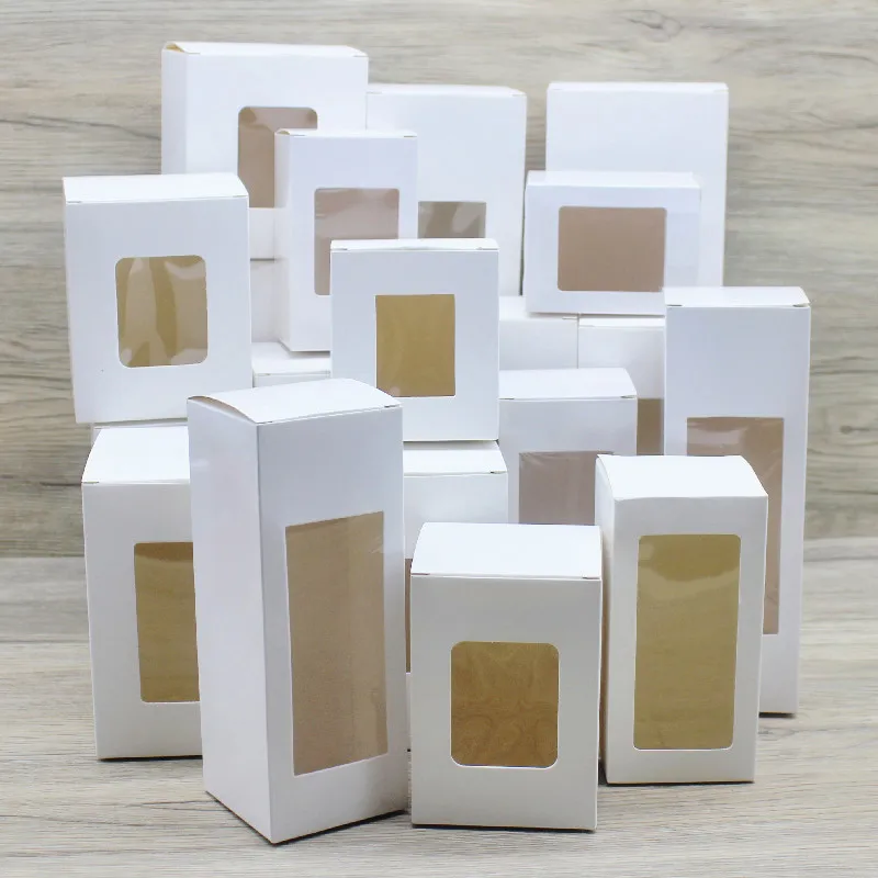 New-5Pcs-Rectangle-Window-Box-6X6-7x7-8x8-9x9x-High-Paper-Package-Box ...
