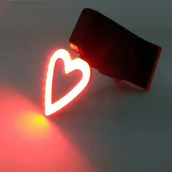 

AKDSteel Rechargeable Bike Tail Light Waterproof Circle Bone Heart Shaped Cycling Night Warning Rear light For Road Bike MTB