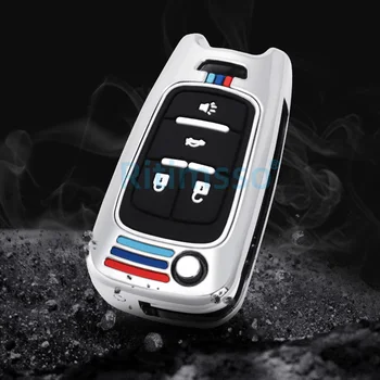 Custodia in lega di zinco per auto custodia per telecomando portachiavi per Chevrolet Cruze Malibu Camaro Impala Equinox Trax GMC Buick Chevy - Custodia in lega di zinco per auto custodia per telecomando portachiavi per Chevrolet Cruze Malibu