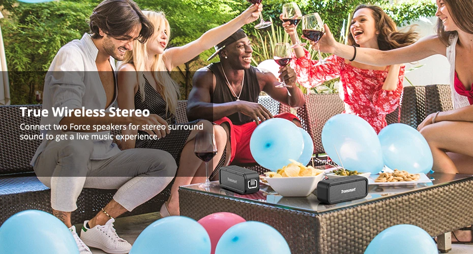 Tronsmart Force Bluetooth Speaker Bluetooth 5.0 Portable Speaker IPX7 Waterproof 40W Speakers 15H Playtime with Voice Assistant  