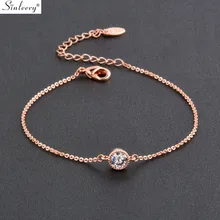 SINLEERY простой Подсолнух регулируемый браслет для женщин розовое золото серебро Цвет Мозаика кристалл красивый браслет ювелирные изделия SL276 SSH