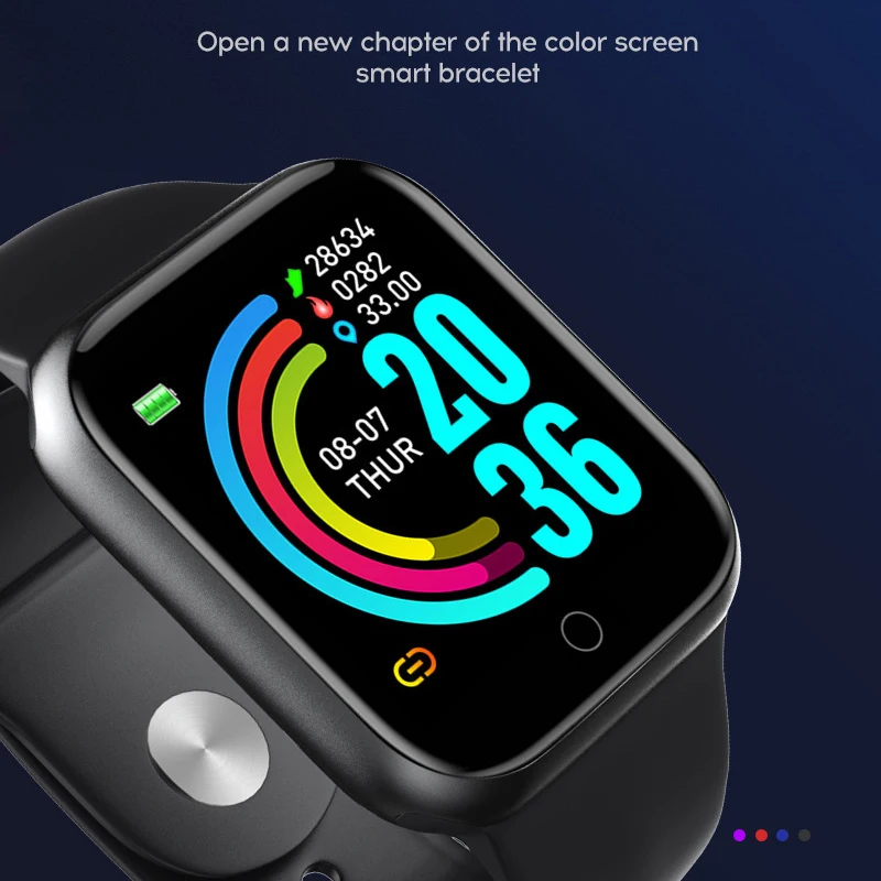 

Y68 Bluetooth watch sport smart bracelet color screen heart rate measurement call information to remind exercise meter stepwatch