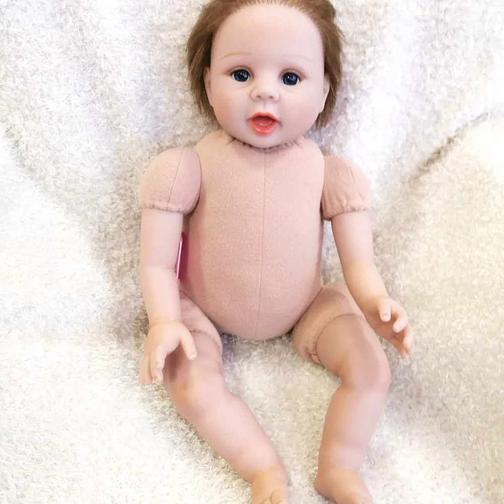 22 дюймов ткань тела силиконовые конечности девочка куклы Reborn Baby Реалистичная живая Boneca Одежда для новорожденных "lifelike" Настоящая Кукла Reborn День рождения Рождество