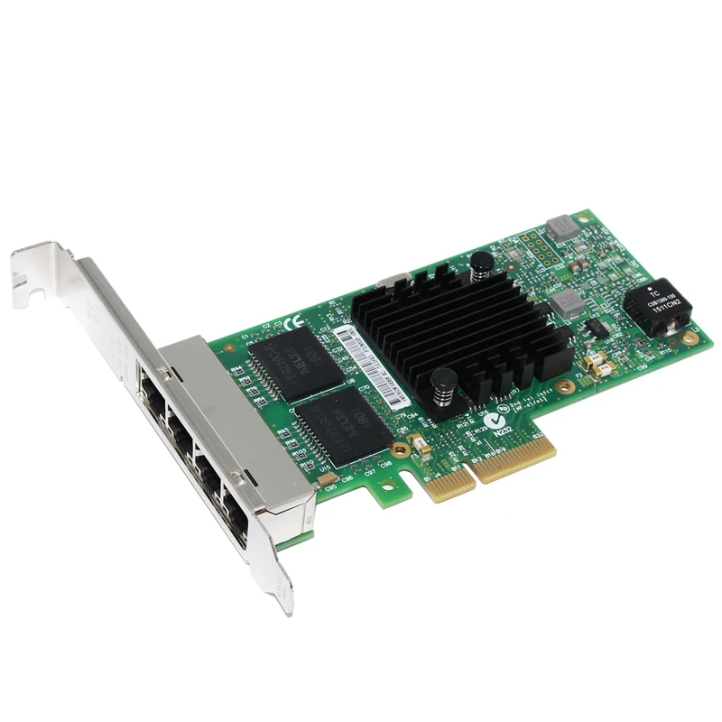 Сетевая карта PCI-Express PCIe X4 четыре Gigabit порта RJ45 серверный адаптер NIC I350-T4