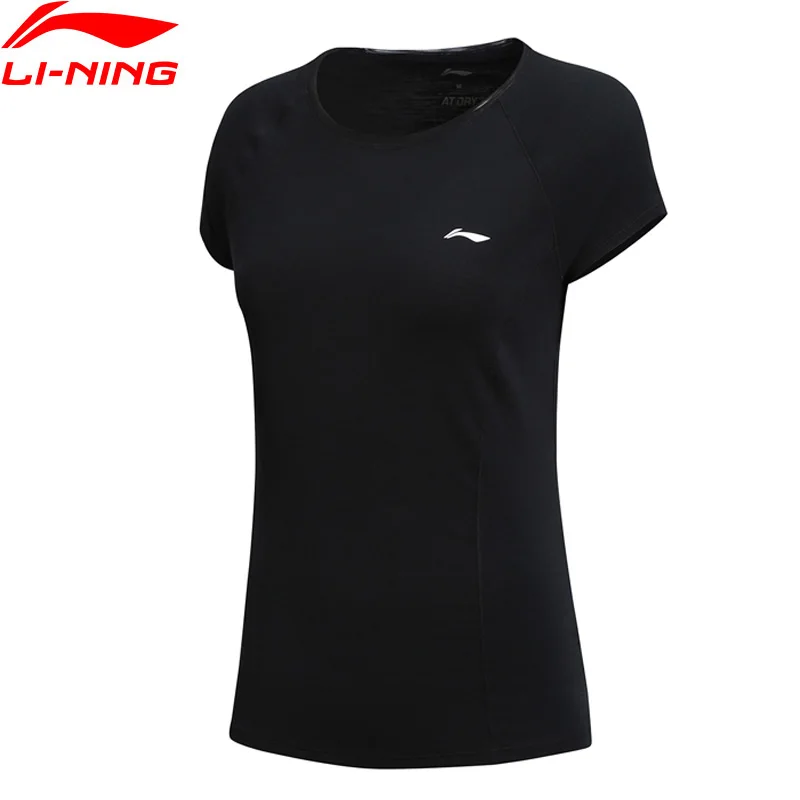 (Код Break) Li Ning Женская тренировочная футболка из 85% полиэстера с подкладкой для