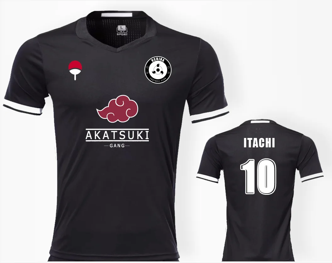 ITACHI 10 Мужская Черная Спортивная футболка с коротким рукавом, Спортивная футболка для взрослых, Мужская футболка для бега с логотипом «сделай сам» - Цвет: ITACHI 10