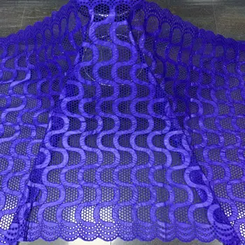 

Amazing Royal Blue Party Dress Material African Cotton Bazin Lace Fabric For Garments WB13 (5Yards/Lot)