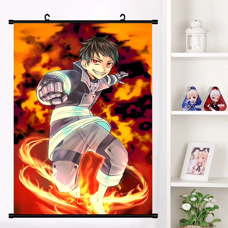 Аниме Enn No Shouboutai Fire Force Arthur Boyle Iri Настенная роспись настенный плакат Otaku коллекция домашнего декора - Цвет: N