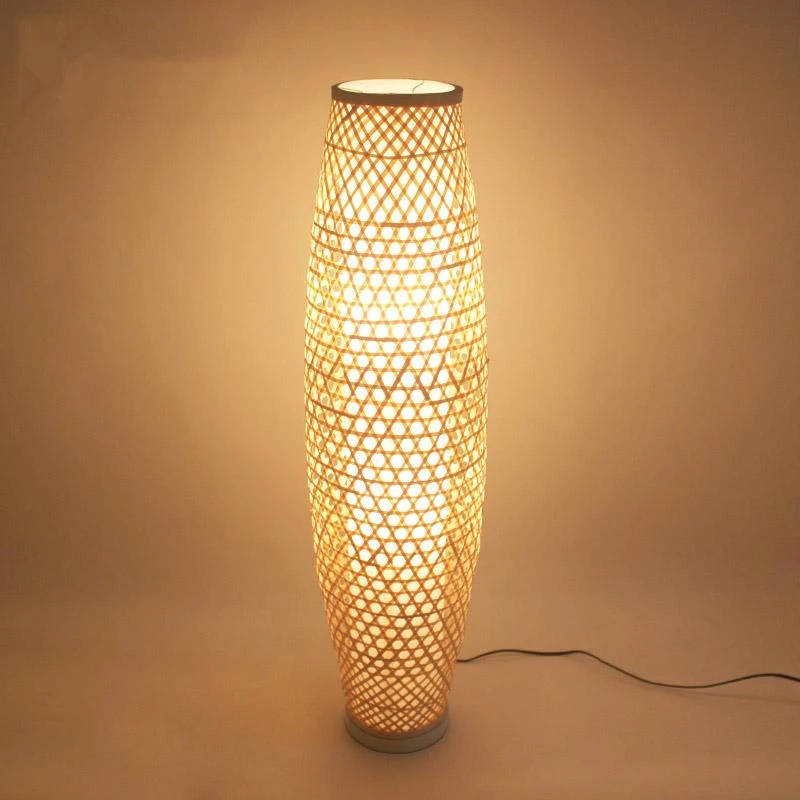 Southeast Asia Japanese Bamboo Wicker Rattan Shade Vase Floor Lamp Fixture Rustic Nordic Light Corridor Fitting Luminaire | Освещение