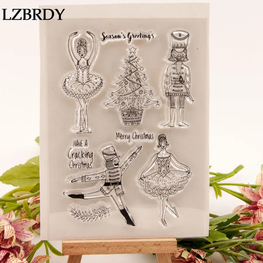 Beautiful Christmas Tree Dancing Lady Gentleman On Party Clear Rubber Stamps For Scrapbooking Card Making Christmas Stamps Stamps Aliexpress