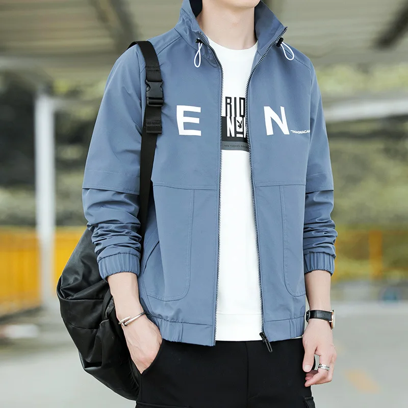 Jacket Man Collar Slim Men Jacket Casual Solid Color Mens Jacket Trend Wild Men'S Baseball Clothing Large Size Male Clothing Jacket Man Collar Slim Men Jacket Casual Solid Color Mens Jacket Trend Wild Men'S Baseball Clothing Large Size Male Clothing
