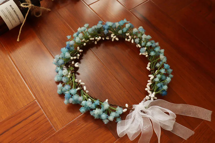 White Gypsophila Wreath Bridal Headhand Accessories For hair accessories bridal hair accessories
