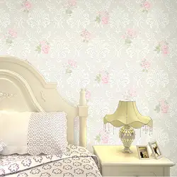 Теплые и романтические нетканые обои розовый пасторальный стиль цветной ТВ фон гостиная спальня девушки комната обои
