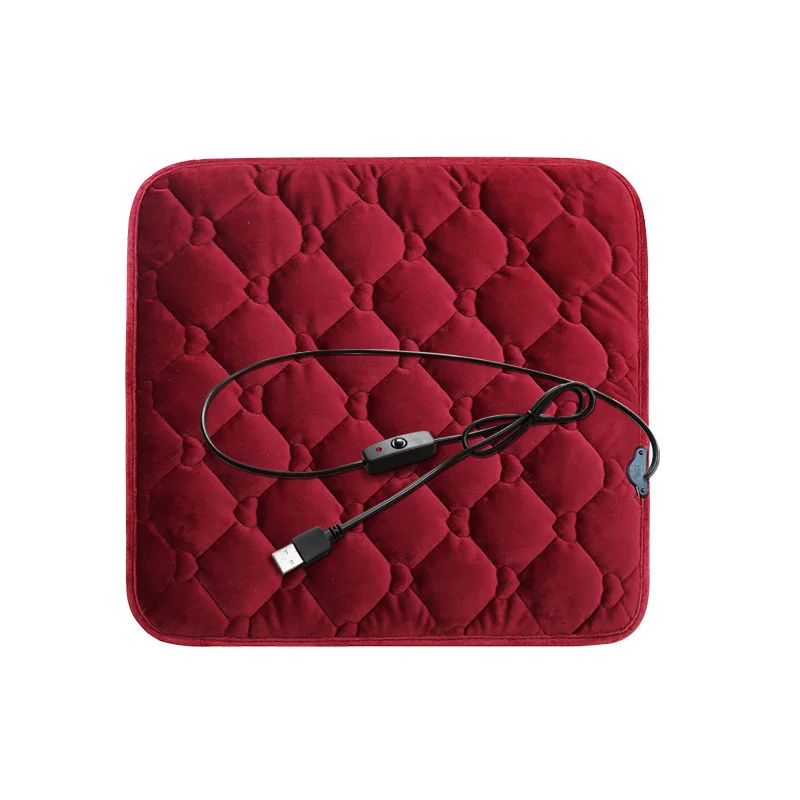 USB Грелка Подушка нагревательная Подушка низкое давление грелка зимнее нагревательное одеяло электрическое одеяло - Color: Red