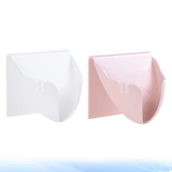 

2Pcs No Hole Convenient Creative Longlasting Useful Premium Plastic Helpful Durable Soap Organizer with Drain for Bathroom