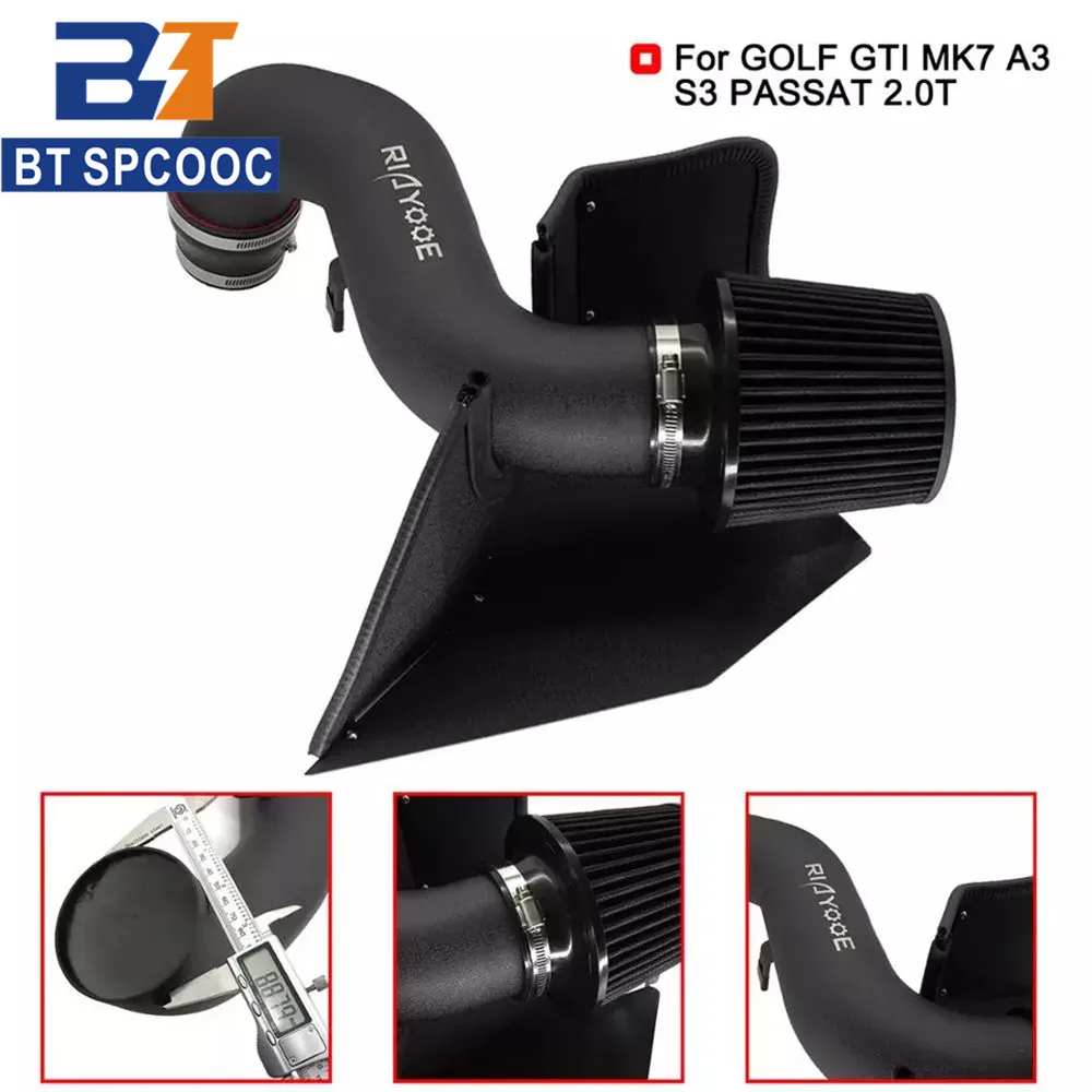 Car Cold Air Intake Pipe Kit High Flow Air Filter Fits For Seat Leon