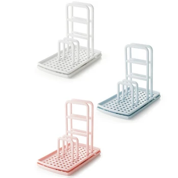 

3Pcs Kitchen Desktop Rag Rack Dish Cloth Punching Sponge Soap Shelf Storage Holders Dish Drainer